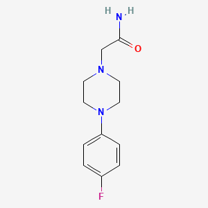 molecular formula C12H16FN3O B2907313 2-[4-(4-氟苯基)哌嗪-1-基]乙酰胺 CAS No. 486457-12-9