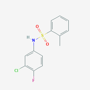 N-(3-chloro-4-fluorophenyl)-2-methylbenzenesulfonamide