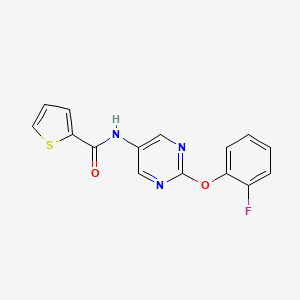 molecular formula C15H10FN3O2S B2907324 N-(2-(2-fluorophenoxy)pyrimidin-5-yl)thiophene-2-carboxamide CAS No. 1396870-30-6