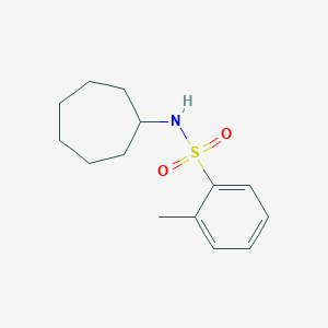 molecular formula C14H21NO2S B290733 N-cycloheptyl-2-methylbenzenesulfonamide 