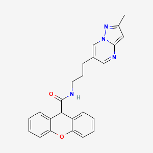 N-(3-(2-methylpyrazolo[1,5-a]pyrimidin-6-yl)propyl)-9H-xanthene-9-carboxamide