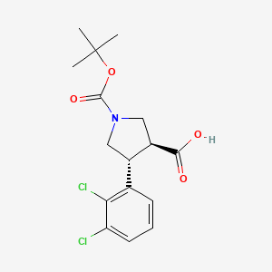 (3S,4R)-4-(2,3-dichlorophenyl)-1-[(2-methylpropan-2-yl)oxycarbonyl]pyrrolidine-3-carboxylic acid