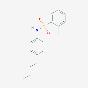 molecular formula C17H21NO2S B290736 N-(4-butylphenyl)-2-methylbenzenesulfonamide 