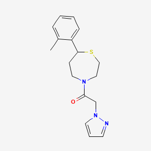 2-(1H-pyrazol-1-yl)-1-(7-(o-tolyl)-1,4-thiazepan-4-yl)ethanone