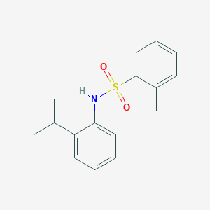 molecular formula C16H19NO2S B290737 N-(2-isopropylphenyl)-2-methylbenzenesulfonamide 