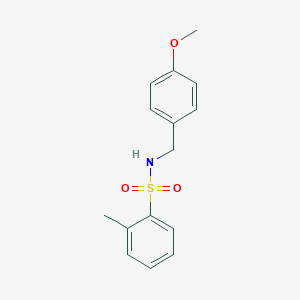 molecular formula C15H17NO3S B290739 N-(4-methoxybenzyl)-2-methylbenzenesulfonamide 