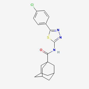 N-[5-(4-chlorophenyl)-1,3,4-thiadiazol-2-yl]adamantane-1-carboxamide