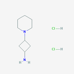 molecular formula C9H20Cl2N2 B2907416 3-(Piperidin-1-yl)cyclobutan-1-amine dihydrochloride CAS No. 1229625-35-7