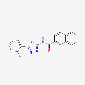 N-[5-(2-chlorophenyl)-1,3,4-oxadiazol-2-yl]naphthalene-2-carboxamide