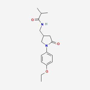 molecular formula C17H24N2O3 B2907440 N-((1-(4-ethoxyphenyl)-5-oxopyrrolidin-3-yl)methyl)isobutyramide CAS No. 954594-69-5