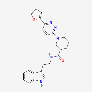molecular formula C24H25N5O2 B2907455 N-(2-(1H-indol-3-yl)ethyl)-1-(6-(furan-2-yl)pyridazin-3-yl)piperidine-3-carboxamide CAS No. 1105216-39-4