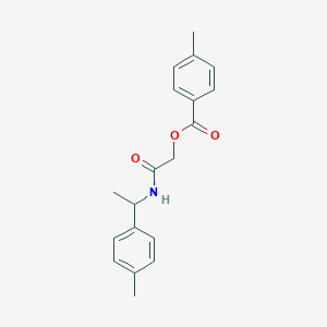 molecular formula C19H21NO3 B2907457 2-{[1-(4-Methylphenyl)ethyl]amino}-2-oxoethyl 4-methylbenzoate CAS No. 1291870-50-2