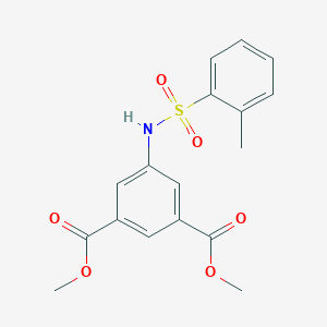molecular formula C17H17NO6S B290746 Dimethyl 5-{[(2-methylphenyl)sulfonyl]amino}isophthalate 