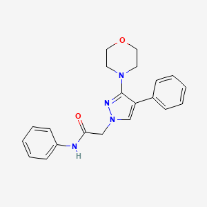 molecular formula C21H22N4O2 B2907470 2-(3-morpholino-4-phenyl-1H-pyrazol-1-yl)-N-phenylacetamide CAS No. 1286696-31-8