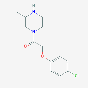 molecular formula C13H17ClN2O2 B2907491 2-(4-Chlorophenoxy)-1-(3-methylpiperazin-1-yl)ethan-1-one CAS No. 1240564-90-2