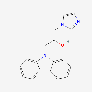 molecular formula C18H17N3O B2907492 1-(9H-carbazol-9-yl)-3-(1H-imidazol-1-yl)propan-2-ol CAS No. 1031126-94-9