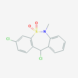 molecular formula C14H11Cl2NO2S B029075 3,11-二氯-6,11-二氢-6-甲基二苯并[c,f][1,2]噻zepine 5,5-二氧化物 CAS No. 26638-66-4