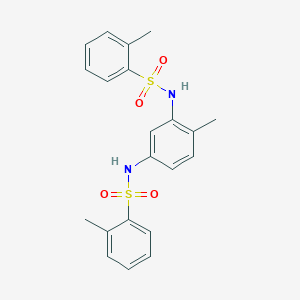 molecular formula C21H22N2O4S2 B290750 2-methyl-N-[4-methyl-3-[(2-methylphenyl)sulfonylamino]phenyl]benzenesulfonamide 