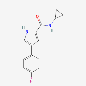 molecular formula C14H13FN2O B2907505 N-cyclopropyl-4-(4-fluorophenyl)-1H-pyrrole-2-carboxamide CAS No. 1219907-03-5