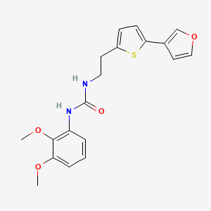 molecular formula C19H20N2O4S B2907521 1-(2,3-Dimethoxyphenyl)-3-(2-(5-(furan-3-yl)thiophen-2-yl)ethyl)urea CAS No. 2034549-01-2
