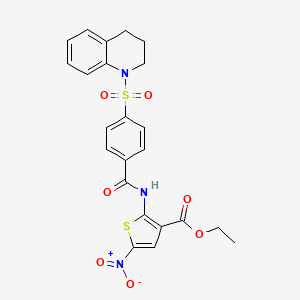 ethyl 2-(4-((3,4-dihydroquinolin-1(2H)-yl)sulfonyl)benzamido)-5-nitrothiophene-3-carboxylate