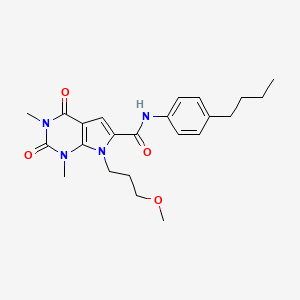 N-(4-butylphenyl)-7-(3-methoxypropyl)-1,3-dimethyl-2,4-dioxo-2,3,4,7-tetrahydro-1H-pyrrolo[2,3-d]pyrimidine-6-carboxamide