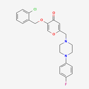 5-((2-chlorobenzyl)oxy)-2-((4-(4-fluorophenyl)piperazin-1-yl)methyl)-4H-pyran-4-one