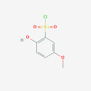 molecular formula C7H7ClO4S B2907540 2-Hydroxy-5-methoxybenzene-1-sulfonyl chloride CAS No. 35338-04-6