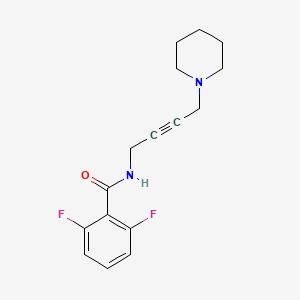 molecular formula C16H18F2N2O B2907542 2,6-difluoro-N-(4-(piperidin-1-yl)but-2-yn-1-yl)benzamide CAS No. 1396799-96-4