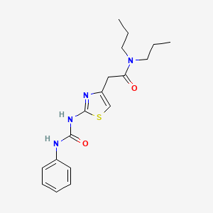 2-(2-(3-phenylureido)thiazol-4-yl)-N,N-dipropylacetamide