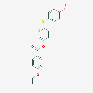 molecular formula C21H18O4S B290755 4-[(4-Hydroxyphenyl)sulfanyl]phenyl 4-ethoxybenzoate 