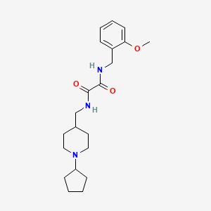 molecular formula C21H31N3O3 B2907550 N1-((1-cyclopentylpiperidin-4-yl)methyl)-N2-(2-methoxybenzyl)oxalamide CAS No. 953138-12-0