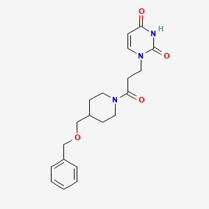 1-(3-(4-((benzyloxy)methyl)piperidin-1-yl)-3-oxopropyl)pyrimidine-2,4(1H,3H)-dione