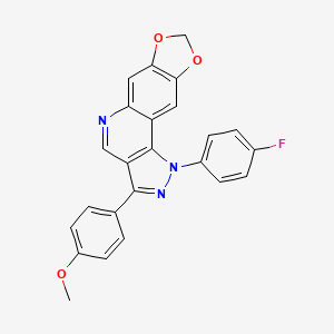 1-(4-fluorophenyl)-3-(4-methoxyphenyl)-1H-[1,3]dioxolo[4,5-g]pyrazolo[4,3-c]quinoline