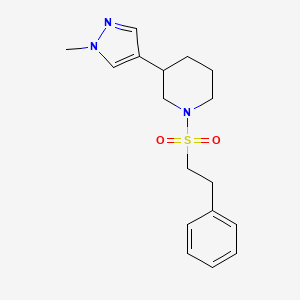 3-(1-methyl-1H-pyrazol-4-yl)-1-(phenethylsulfonyl)piperidine