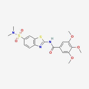 N-[6-(dimethylsulfamoyl)-1,3-benzothiazol-2-yl]-3,4,5-trimethoxybenzamide