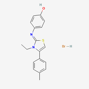 (Z)-4-((3-ethyl-4-(p-tolyl)thiazol-2(3H)-ylidene)amino)phenol hydrobromide