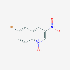 molecular formula C9H5BrN2O3 B2907576 3-Nitro-6-bromoquinoline 1-oxide CAS No. 754990-25-5