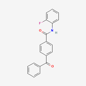 molecular formula C20H14FNO2 B2907584 4-benzoyl-N-(2-fluorophenyl)benzamide CAS No. 476318-15-7