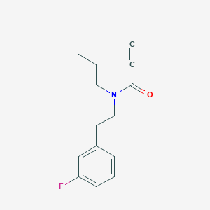 molecular formula C15H18FNO B2907588 N-[2-(3-Fluorophenyl)ethyl]-N-propylbut-2-ynamide CAS No. 2411306-75-5