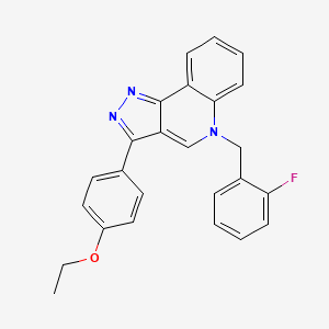 molecular formula C25H20FN3O B2907594 3-(4-ethoxyphenyl)-5-(2-fluorobenzyl)-5H-pyrazolo[4,3-c]quinoline CAS No. 902278-16-4