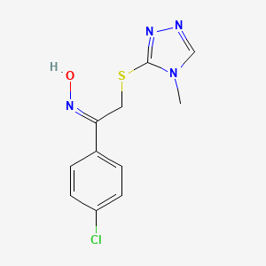 (NZ)-N-[1-(4-chlorophenyl)-2-[(4-methyl-1,2,4-triazol-3-yl)sulfanyl]ethylidene]hydroxylamine