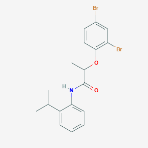 molecular formula C18H19Br2NO2 B290760 2-(2,4-dibromophenoxy)-N-(2-isopropylphenyl)propanamide 