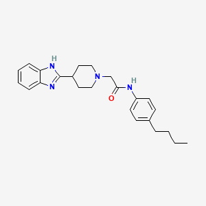 2-(4-(1H-benzo[d]imidazol-2-yl)piperidin-1-yl)-N-(4-butylphenyl)acetamide