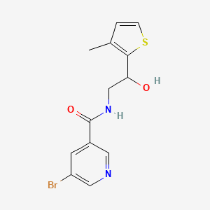 molecular formula C13H13BrN2O2S B2907619 5-bromo-N-(2-hydroxy-2-(3-methylthiophen-2-yl)ethyl)nicotinamide CAS No. 1798618-76-4