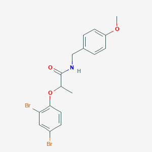 molecular formula C17H17Br2NO3 B290762 2-(2,4-dibromophenoxy)-N-[(4-methoxyphenyl)methyl]propanamide 