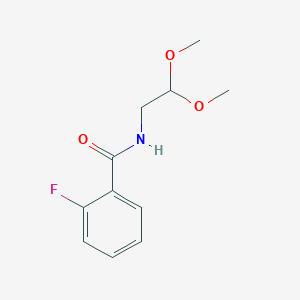 molecular formula C11H14FNO3 B290763 N-(2,2-dimethoxyethyl)-2-fluorobenzamide 