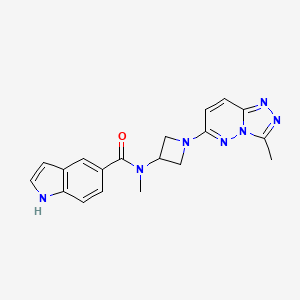 molecular formula C19H19N7O B2907636 N-methyl-N-(1-{3-methyl-[1,2,4]triazolo[4,3-b]pyridazin-6-yl}azetidin-3-yl)-1H-indole-5-carboxamide CAS No. 2198582-72-6