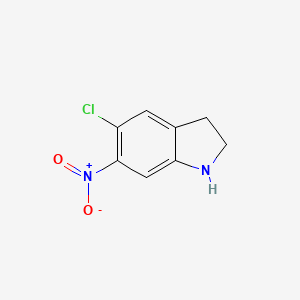 molecular formula C8H7ClN2O2 B2907648 5-Chloro-6-nitro-2,3-dihydro-1H-indole CAS No. 2007919-15-3
