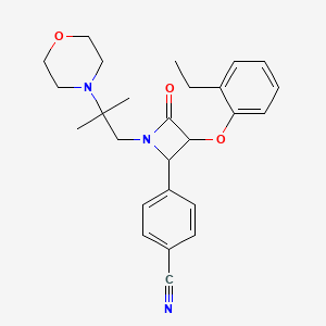 4-[3-(2-Ethylphenoxy)-1-[2-methyl-2-(morpholin-4-yl)propyl]-4-oxoazetidin-2-yl]benzonitrile